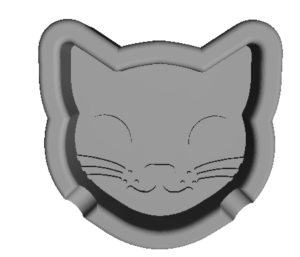 Силиконовая форма Пепельница кот, молд